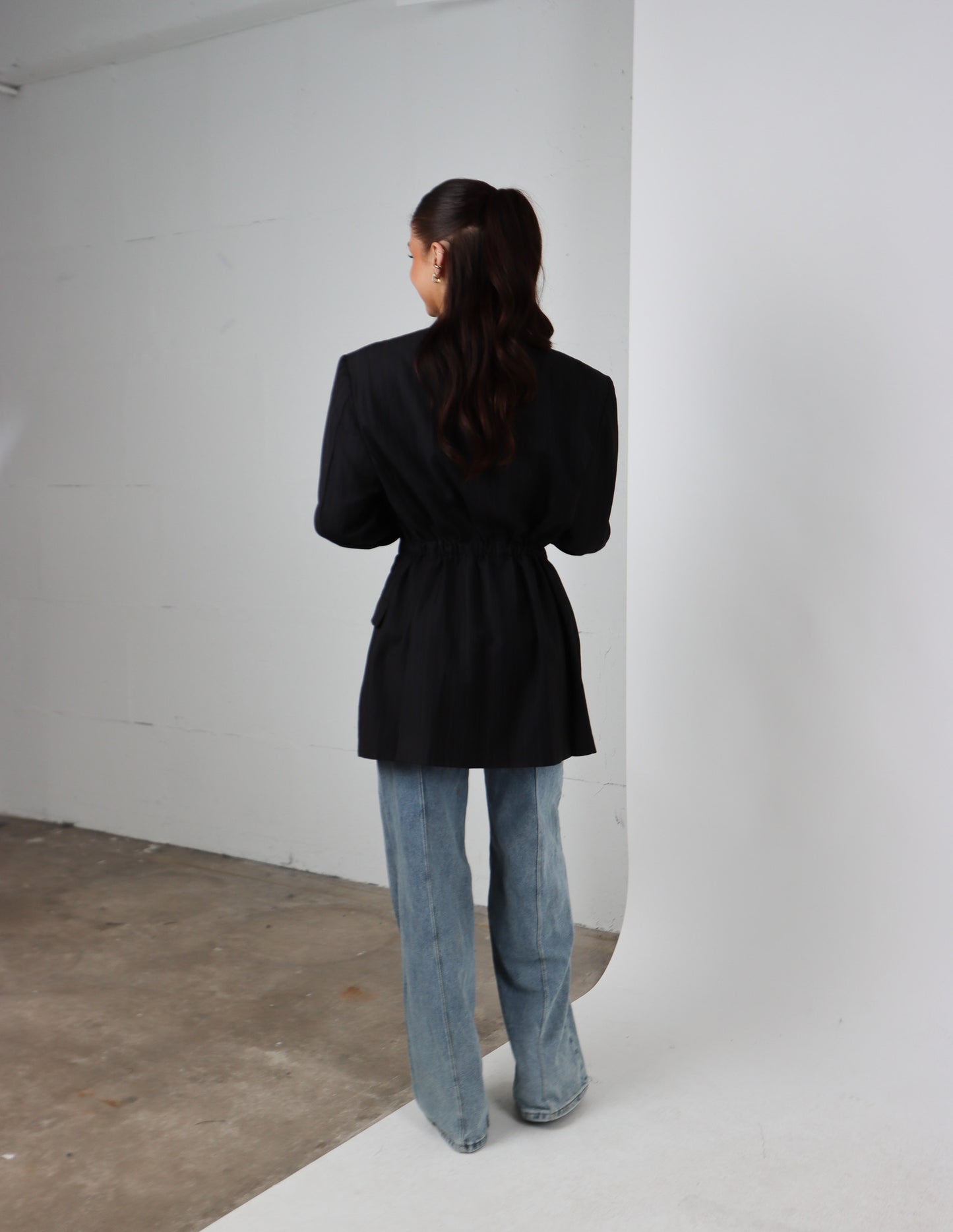 RENUED TAILORED BURBERRY BLAZER NAVY STRIPED