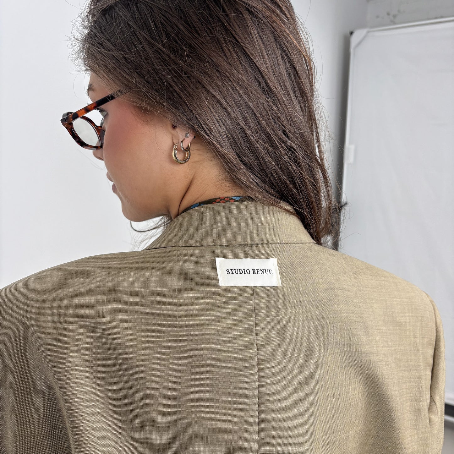 RENUED CROPPED YSL BLAZER BEIGE