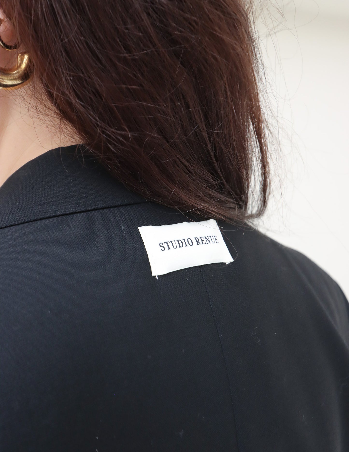 RENUED CROPPED BURBERRY BLAZER BLACK
