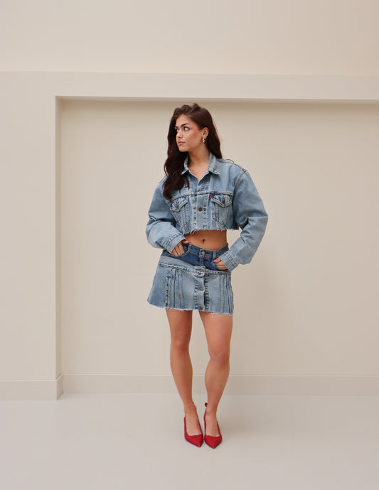 RENUED LEVI'S DENIM TWO PIECE LIGHT BLUE