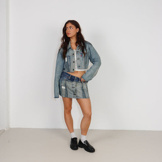 RENUED LEVI'S DENIM TWO PIECE DENIM BLUE