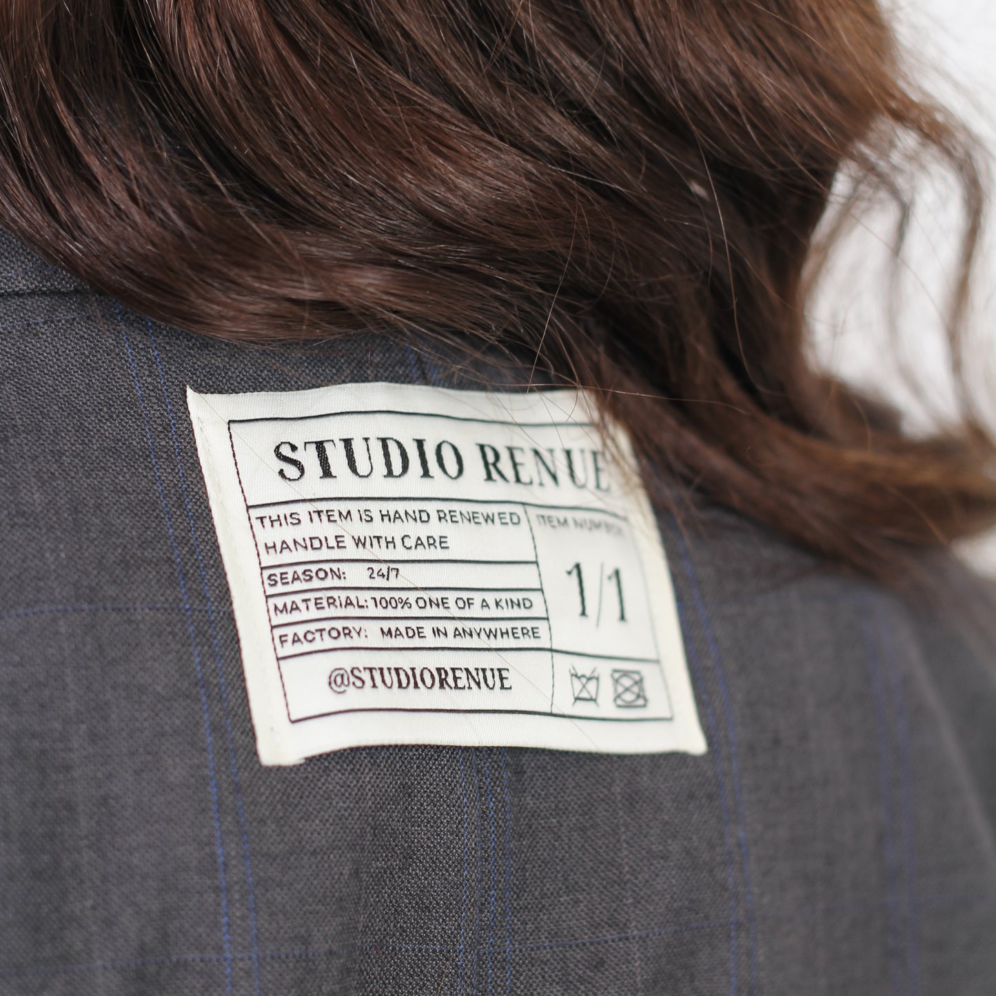 RENUED CROPPED BURBERRY BLAZER GREY