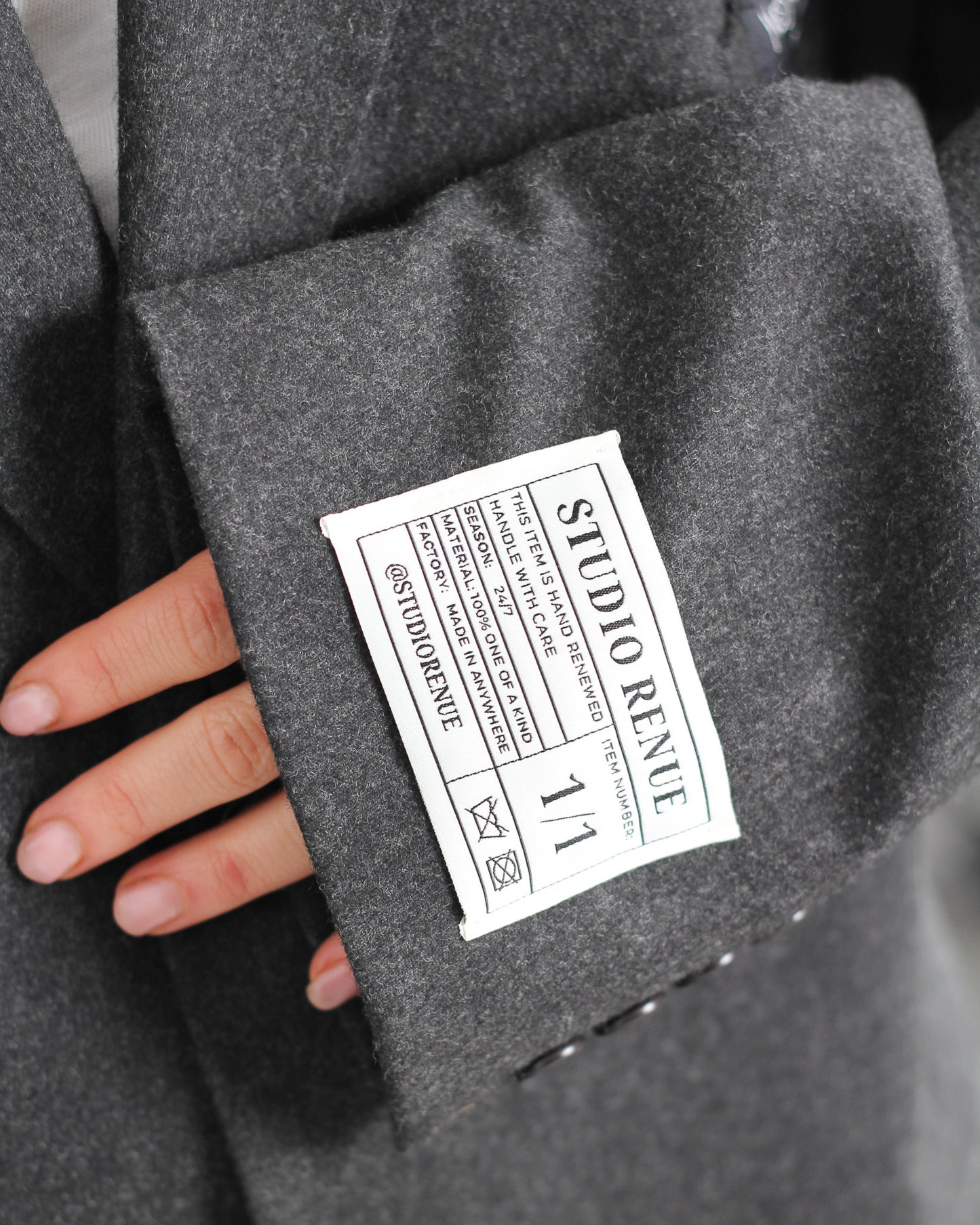 RENUED TAILORED YSL BLAZER WOOL GREY