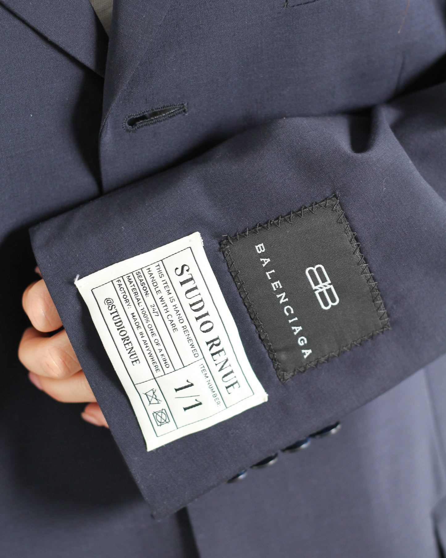 RENUED BALENCIAGA BLAZER DARK BLUE