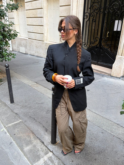 RENUED HIGH NECK DIOR BLAZER BLACK