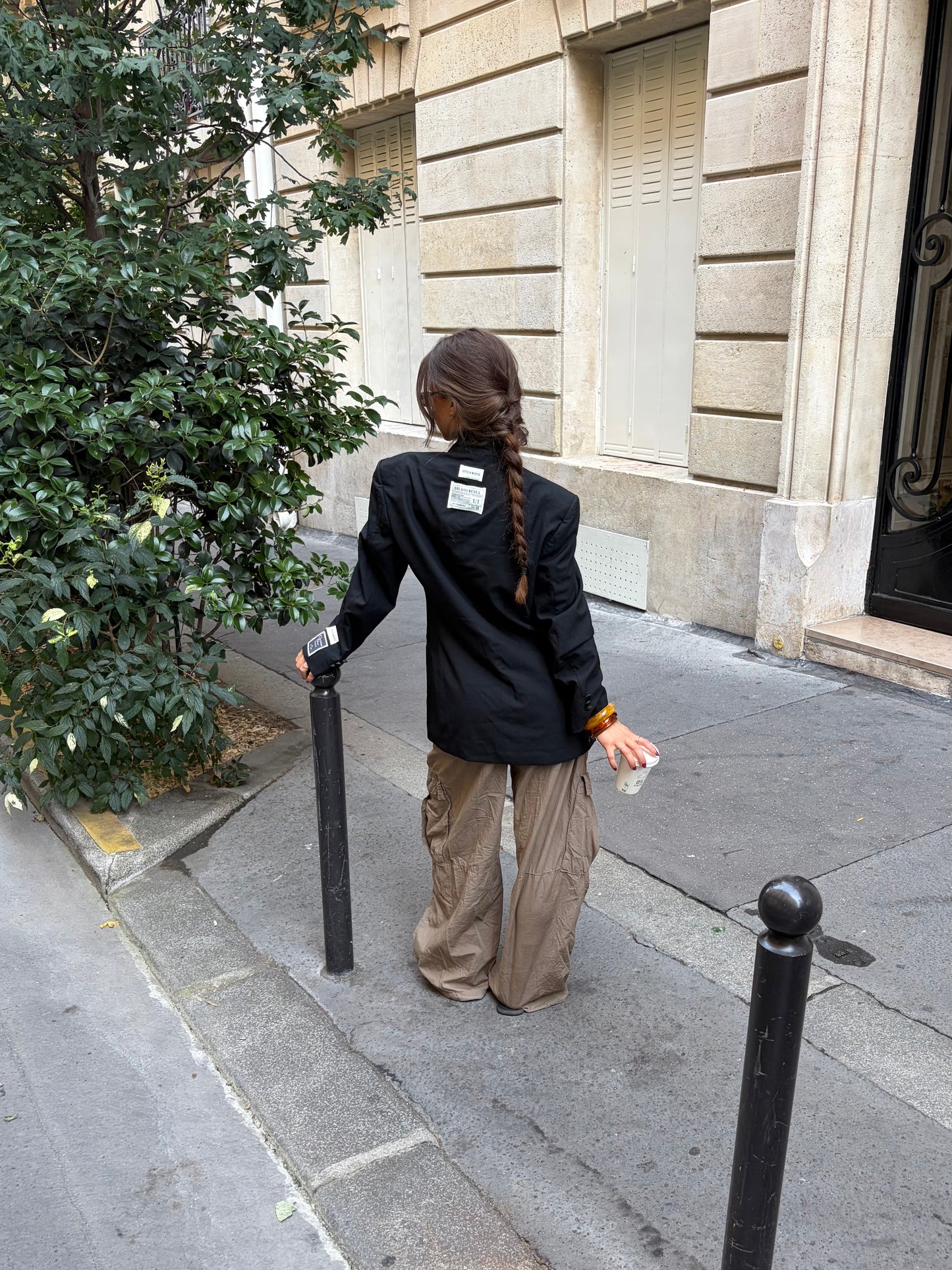 RENUED HIGH NECK DIOR BLAZER BLACK