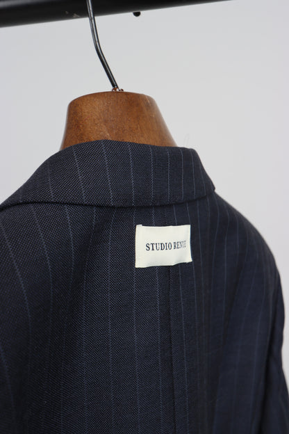 RENUED TAILORED YSL BLAZER NAVY STRIPED