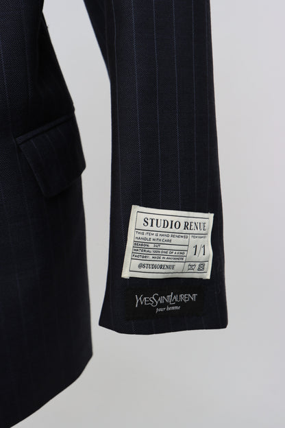 RENUED TAILORED YSL BLAZER NAVY STRIPED