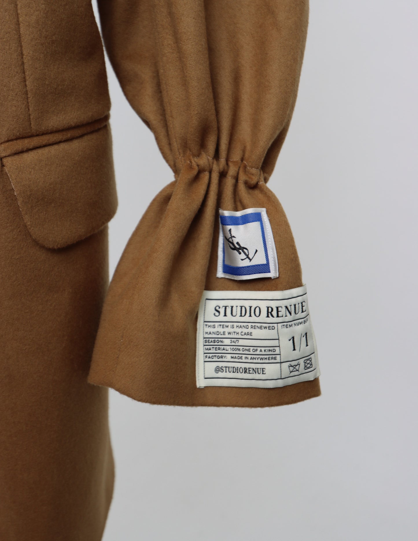RENUED TAILORED YSL WOOL BLAZER BEIGE