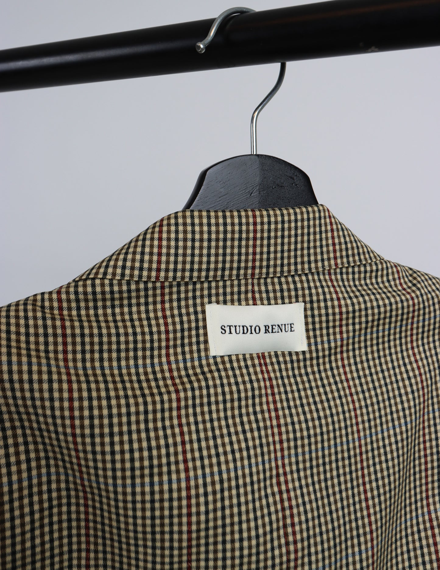 RENUED CROPPED BOMBER BURBERRY BLAZER BEIGE PLAID