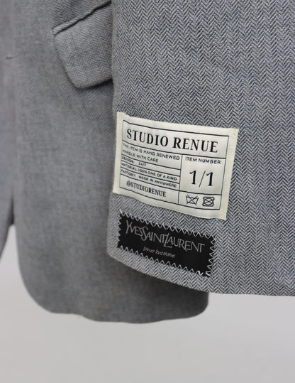 RENUED TAILORED YSL BLAZER LIGHT GREY