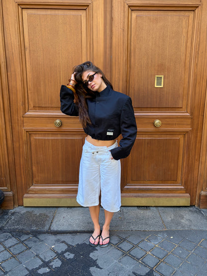 RENUED HIGH NECK BOMBER YSL BLAZER NAVY