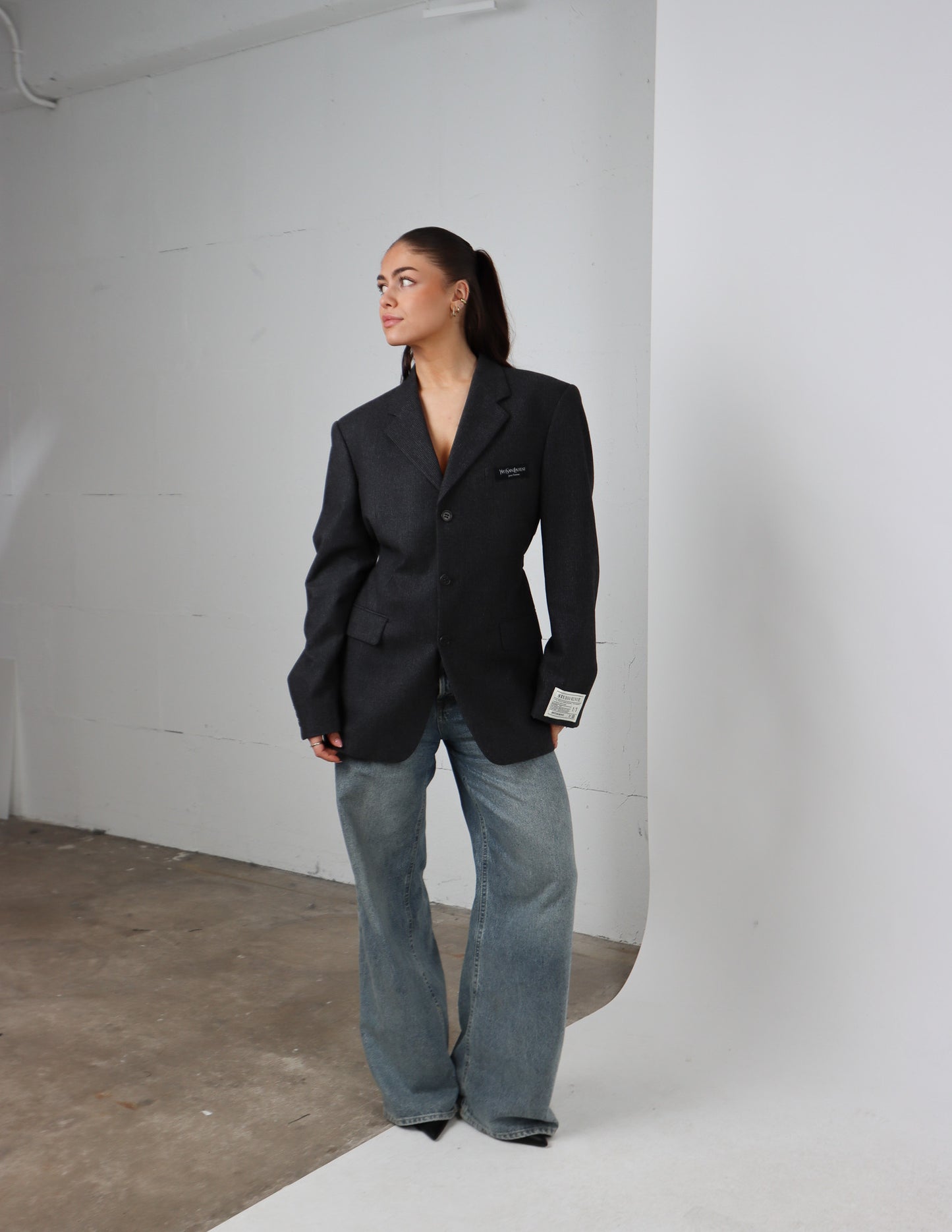 RENUED TAILORED YSL BLAZER GREY