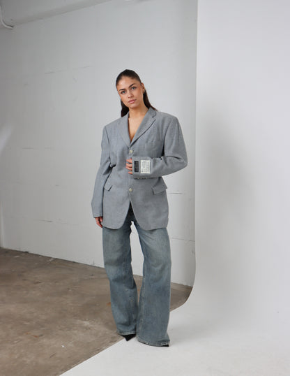 RENUED TAILORED YSL BLAZER LIGHT GREY