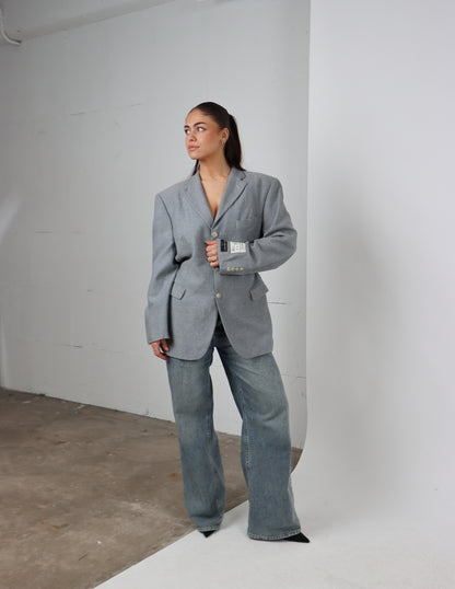 RENUED TAILORED YSL BLAZER LIGHT GREY