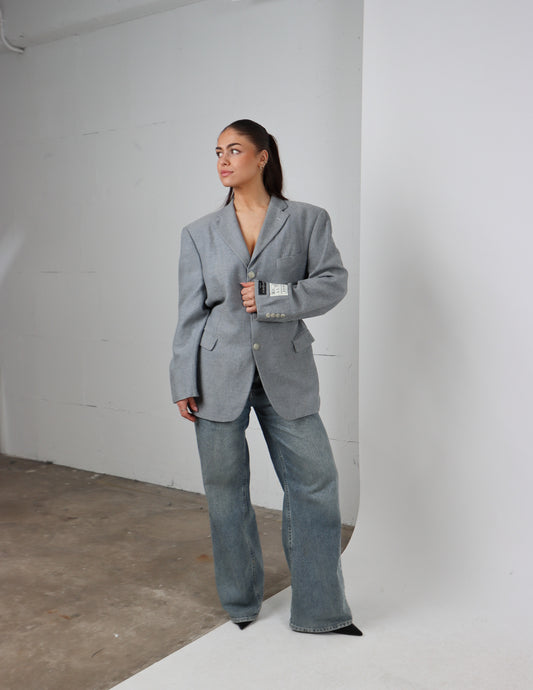 RENUED TAILORED YSL BLAZER LIGHT GREY