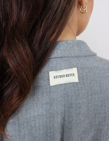 RENUED TAILORED YSL BLAZER LIGHT GREY