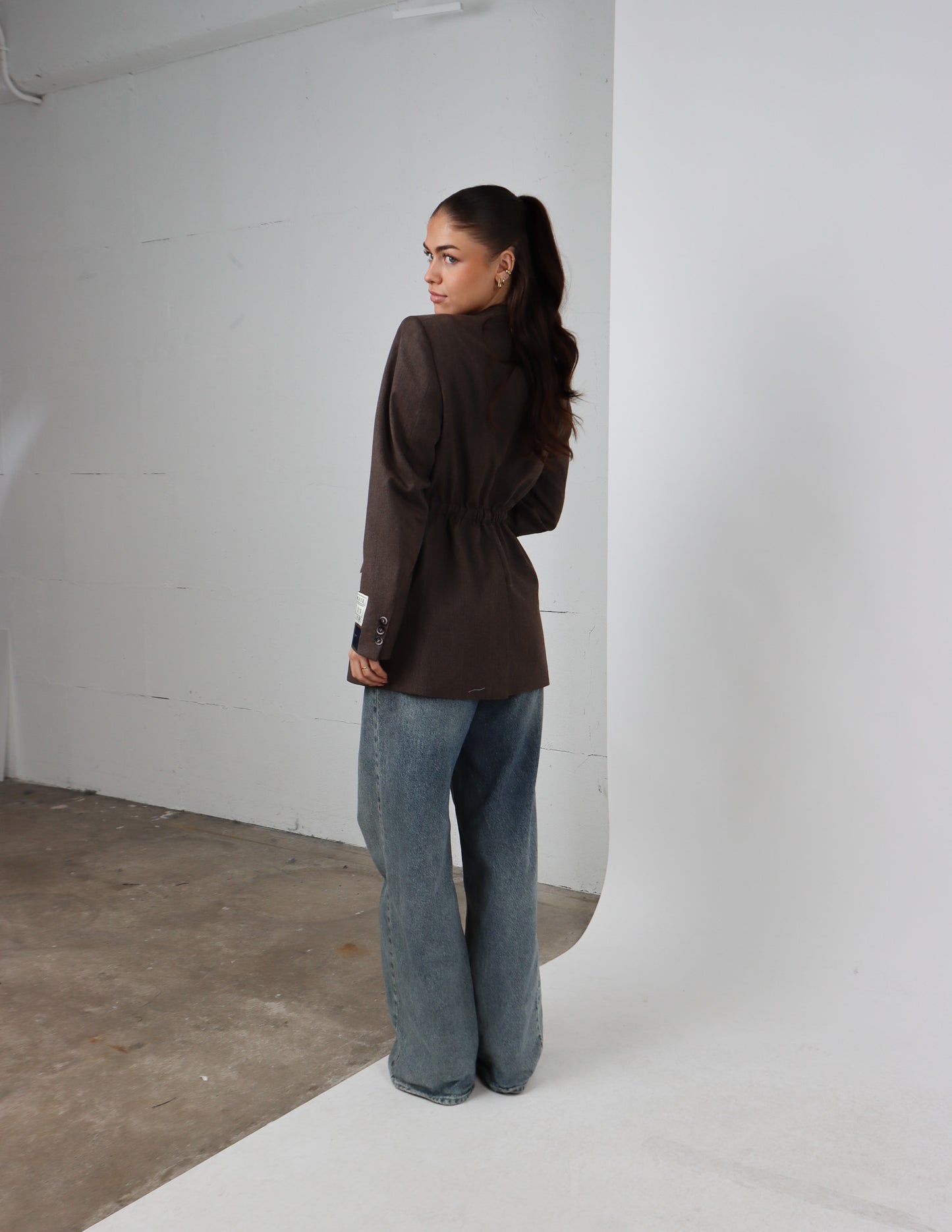 RENUED TAILORED YSL BLAZER BROWN