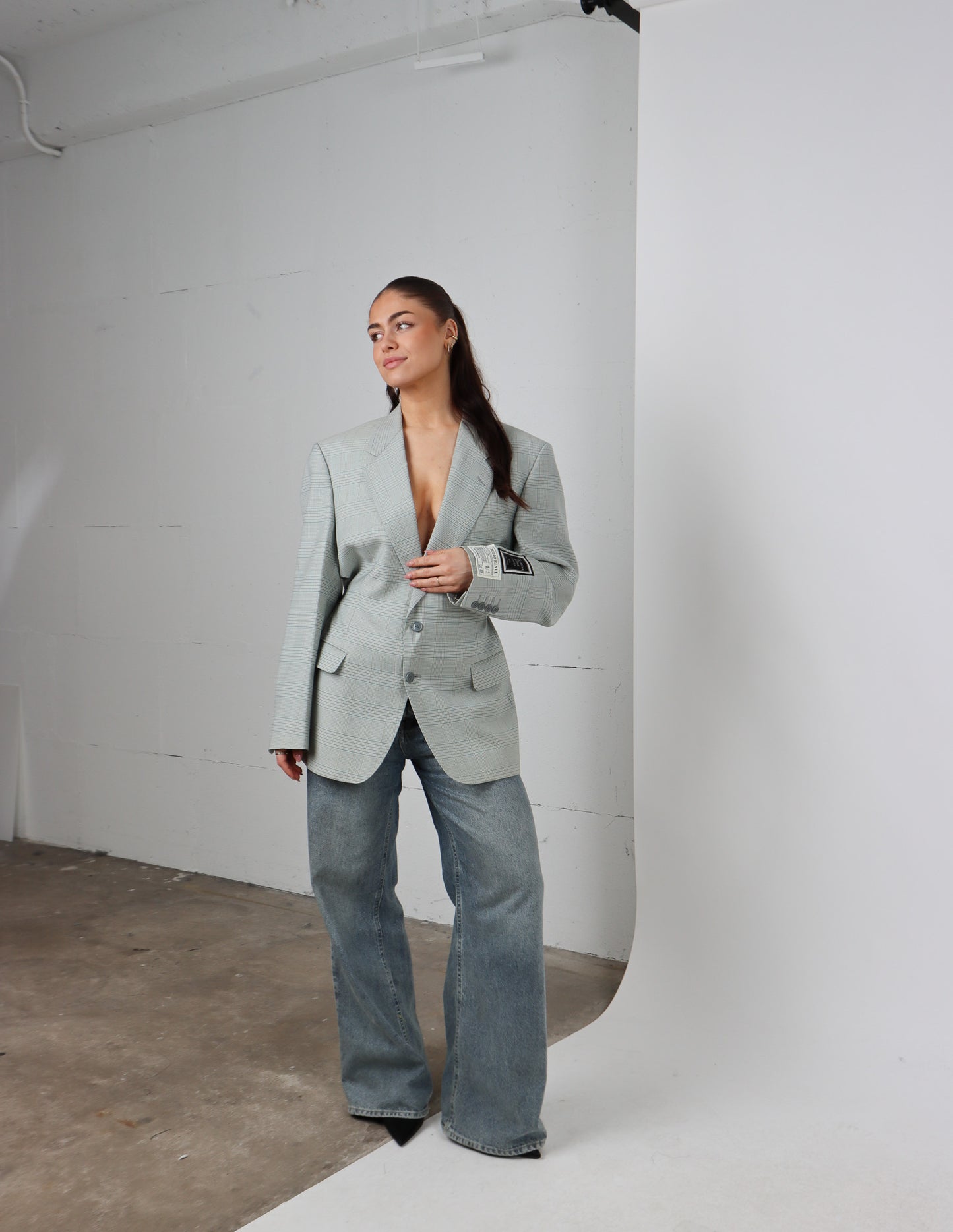 RENUED TAILORED DIOR BLAZER MINT BLUE