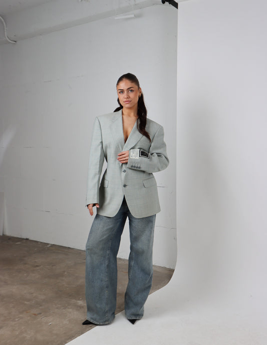 RENUED TAILORED DIOR BLAZER MINT BLUE