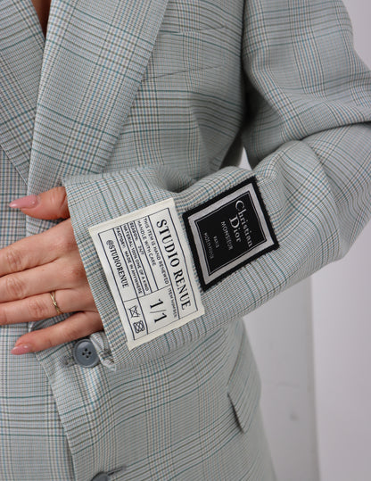 RENUED TAILORED DIOR BLAZER MINT BLUE