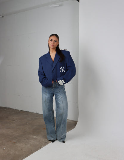 RENUED CROPPED NY INSPIRED BLAZER BLUE