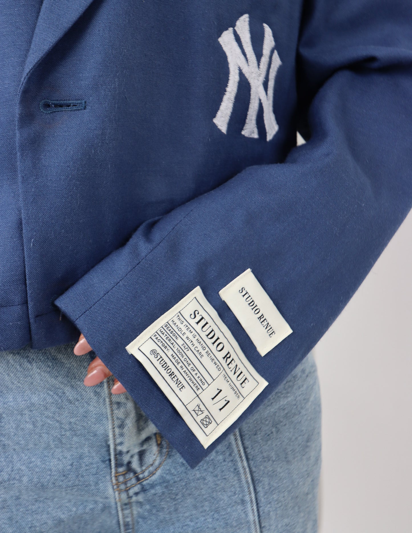 RENUED CROPPED NY INSPIRED BLAZER BLUE