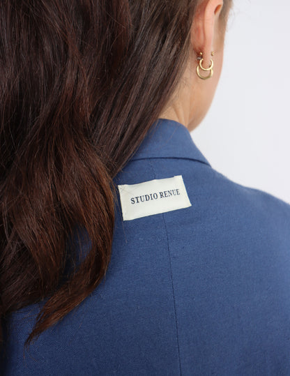 RENUED CROPPED NY INSPIRED BLAZER BLUE