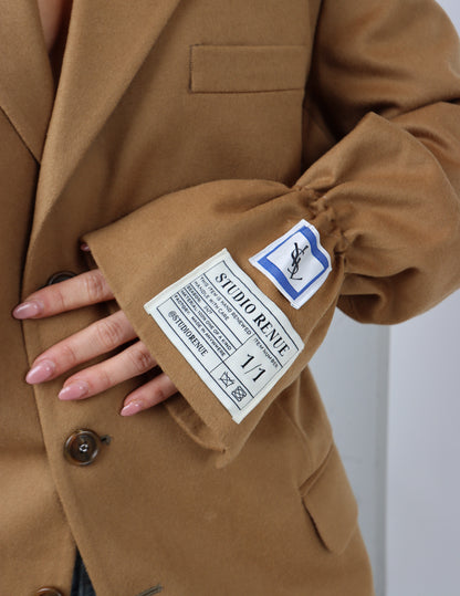 RENUED TAILORED YSL WOOL BLAZER BEIGE