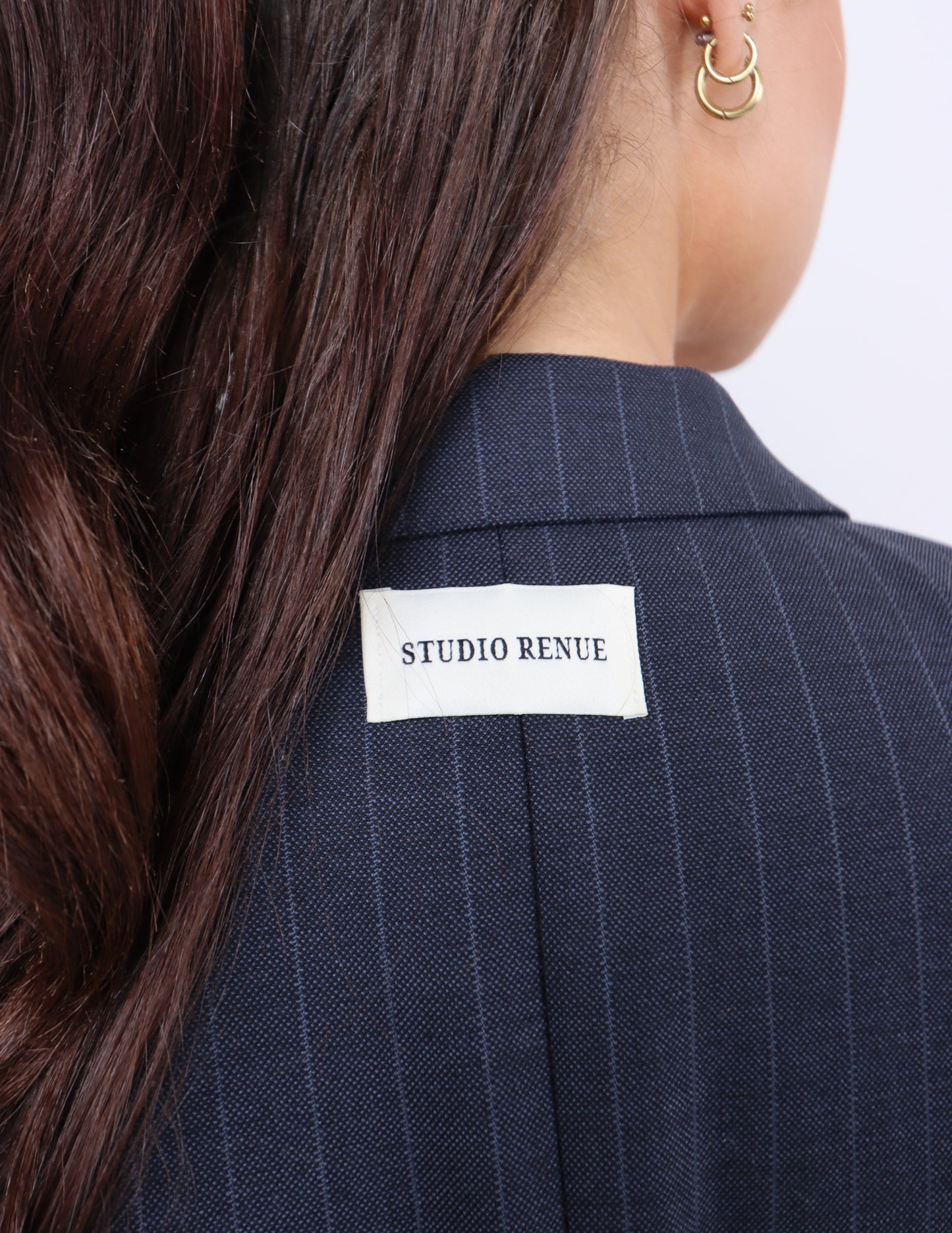 RENUED TAILORED YSL BLAZER NAVY STRIPED