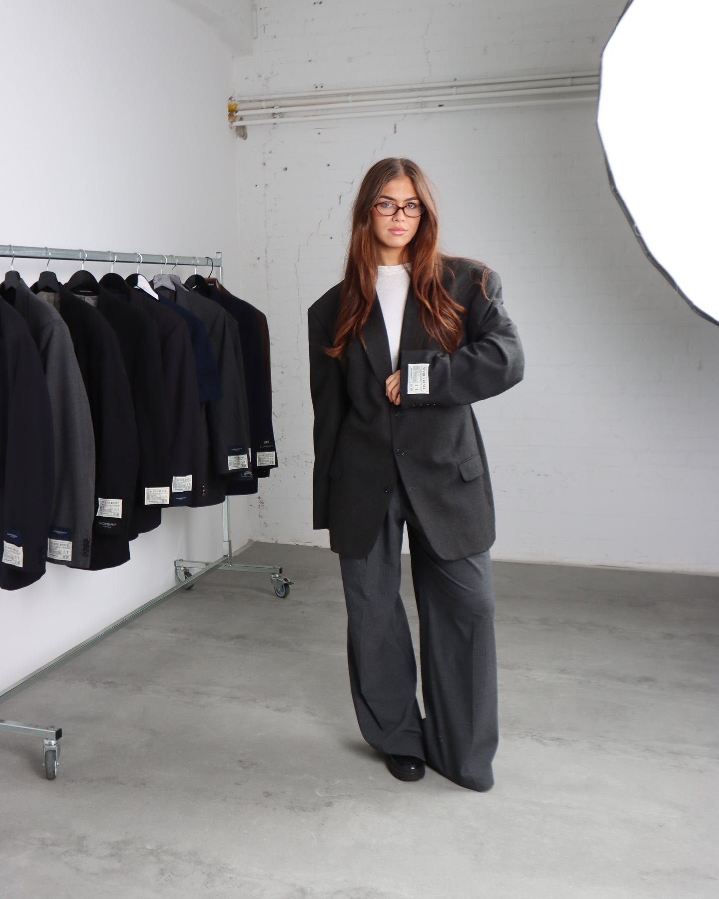 RENUED TAILORED YSL BLAZER WOOL GREY