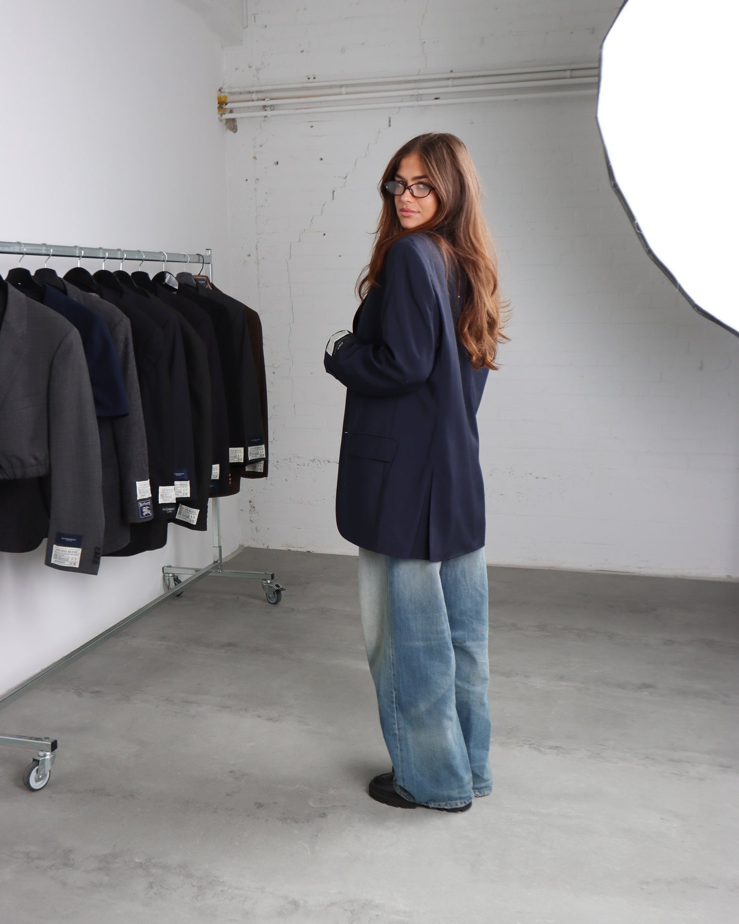 RENUED BALENCIAGA BLAZER DARK BLUE