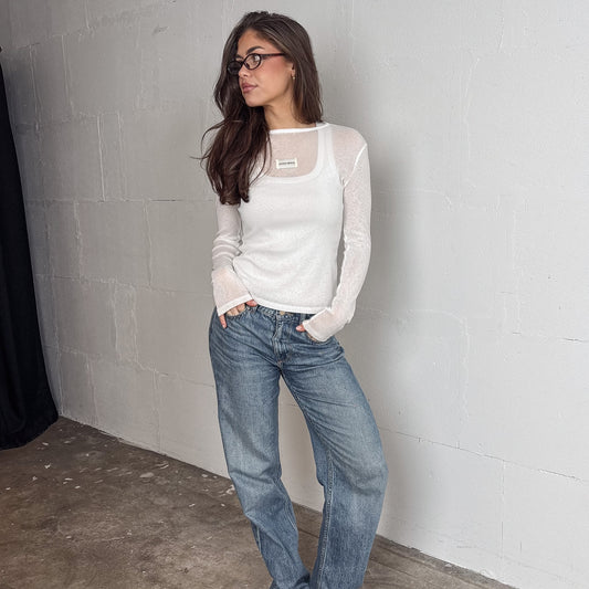STUDIO RENUE SHEER LONGSLEEVE TOP