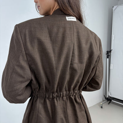 RENUED TAILORED BURBERRY BLAZER BROWN