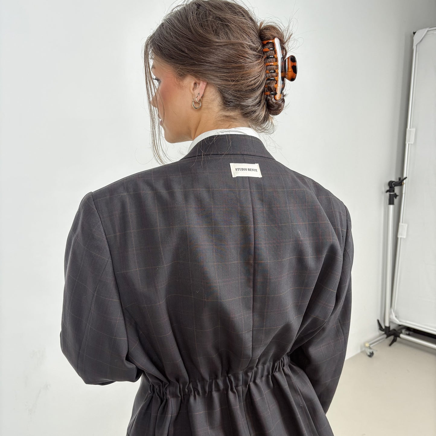 RENUED TAILORED BURBERRY BLAZER DARK BLUE PLAID