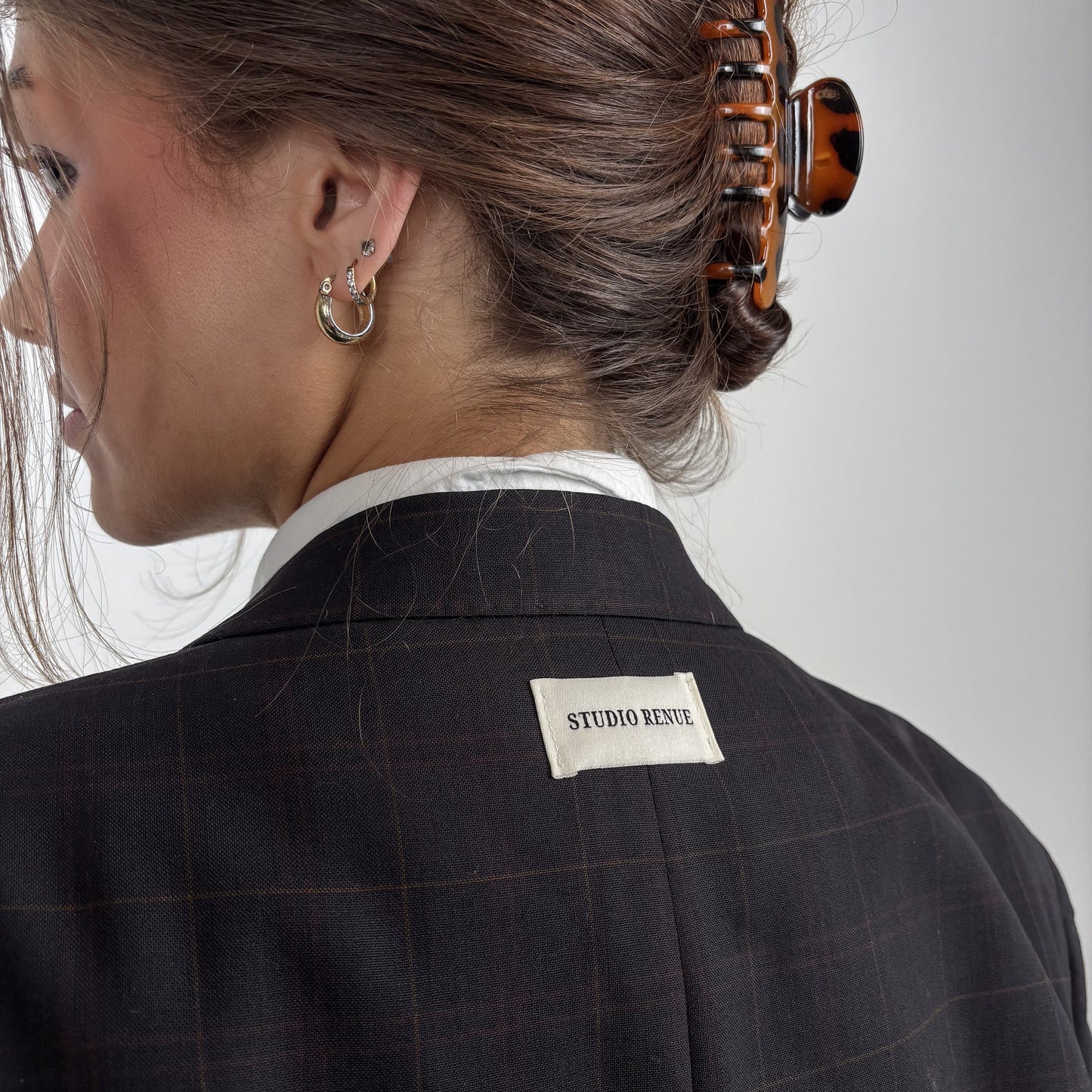 RENUED TAILORED BURBERRY BLAZER DARK BLUE PLAID