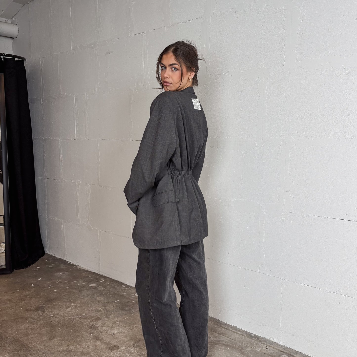 RENUED TAILORED BURBERRY BLAZER GREY
