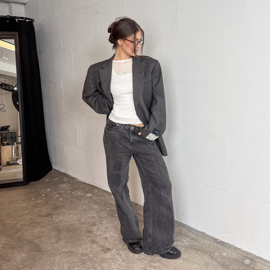 RENUED TAILORED BURBERRY BLAZER GREY