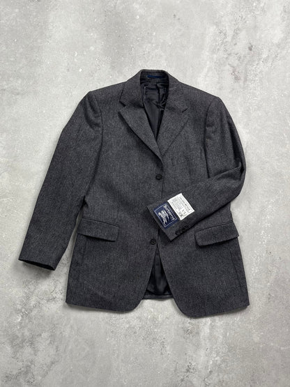 RENUED BURBERRY BLAZER WOOL GREY
