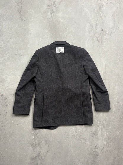 RENUED BURBERRY BLAZER WOOL GREY