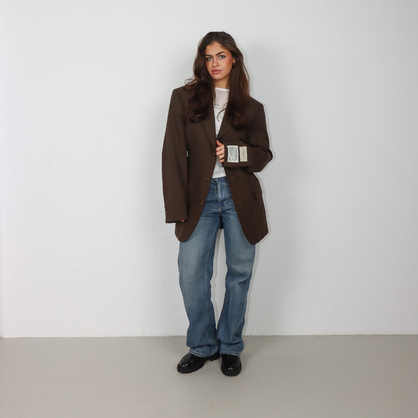 RENUED TAILORED BURBERRY BLAZER BROWN