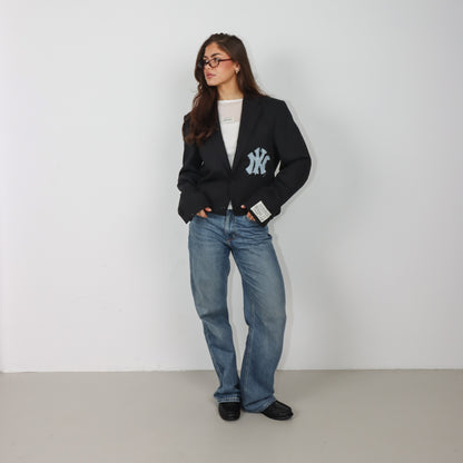 RENUED CROPPED TAILORED NY BLAZER GREY