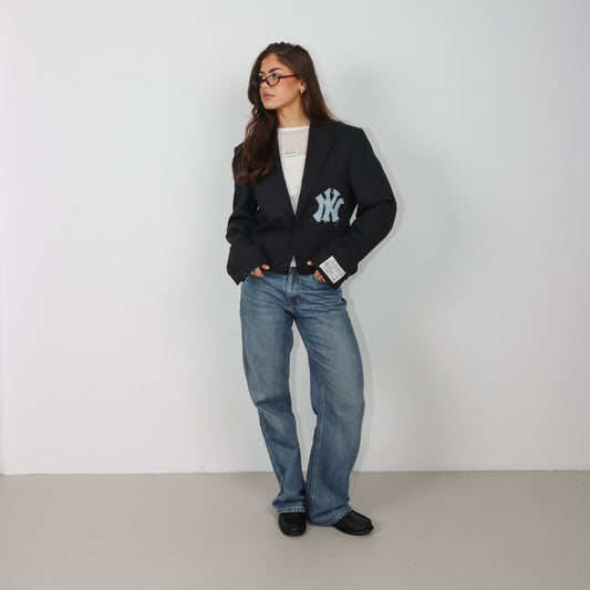 RENUED CROPPED TAILORED NY BLAZER GREY