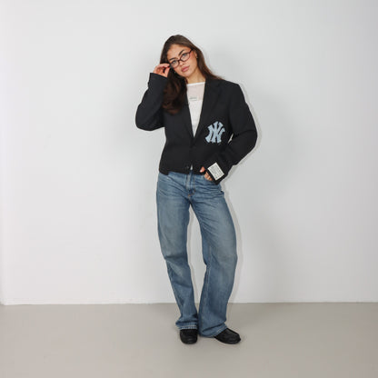 RENUED CROPPED TAILORED NY BLAZER GREY