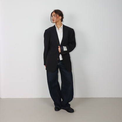 RENUED TAILORED BURBERRY BLAZER DARK BLUE PLAID