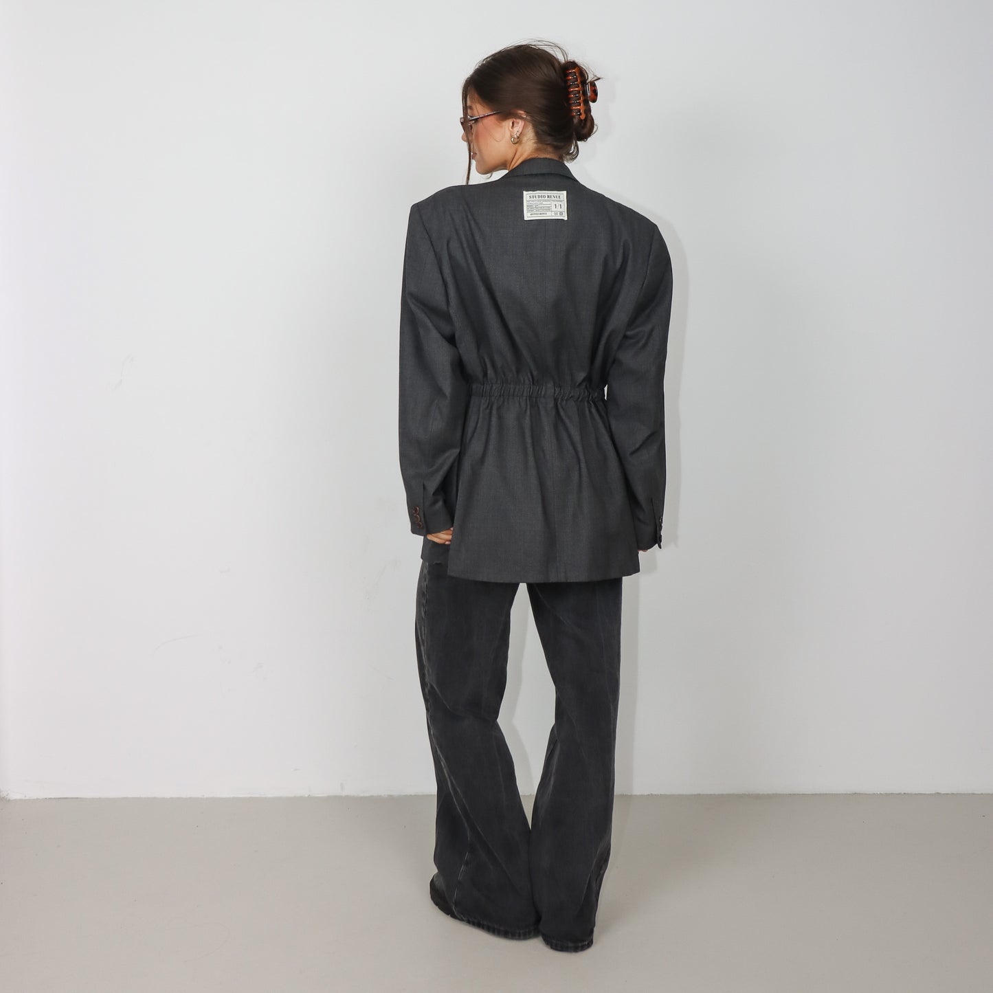RENUED TAILORED BURBERRY BLAZER GREY