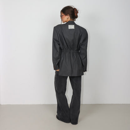 RENUED TAILORED BURBERRY BLAZER GREY