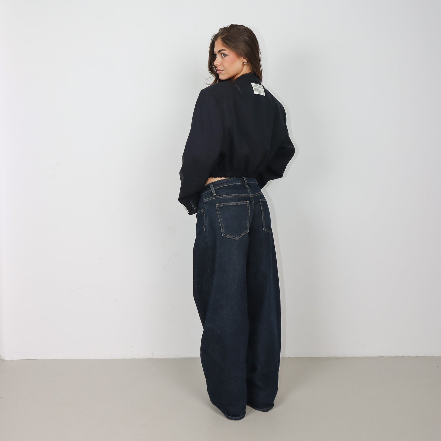 RENUED CROPPED BOMBER NY BLAZER NAVY