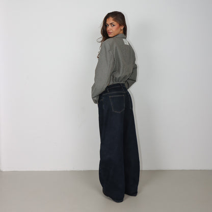 RENUED CROPPED BOMBER NY BLAZER PLAID