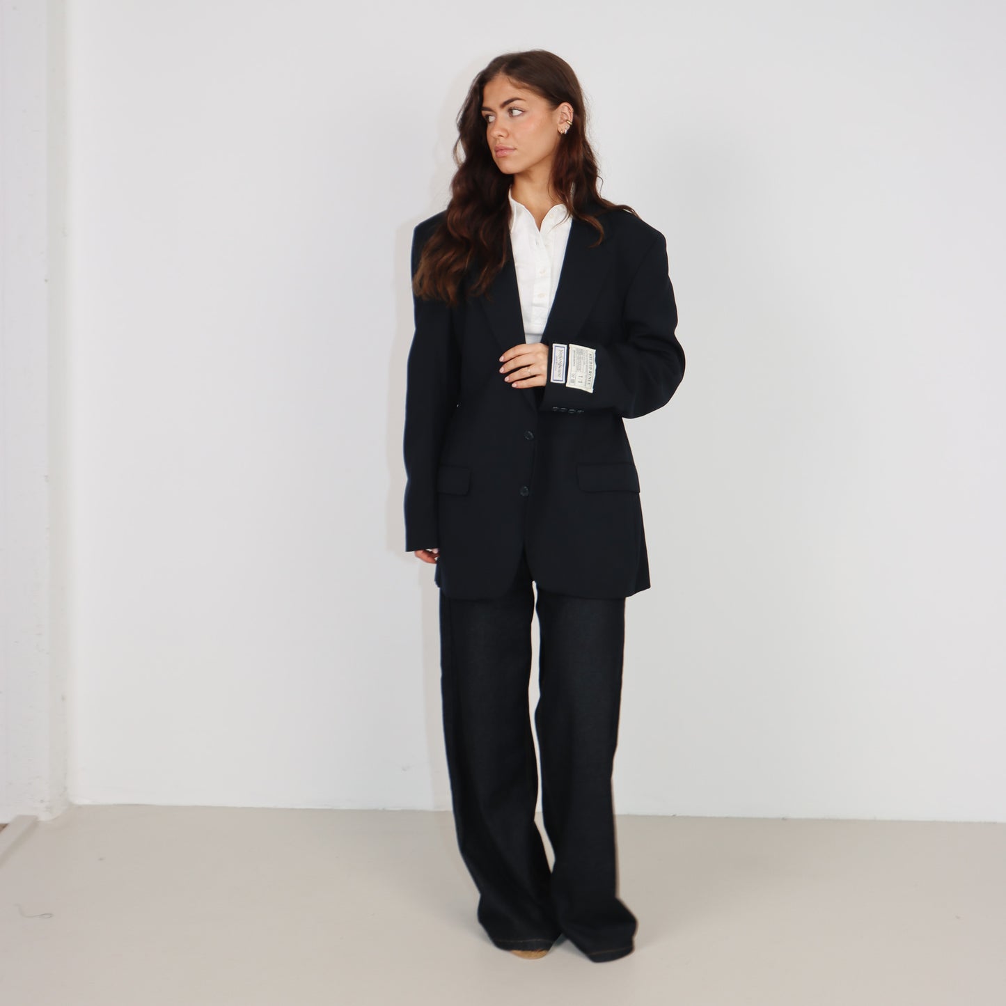 RENUED TAILORED YSL BLAZER DARK BLUE